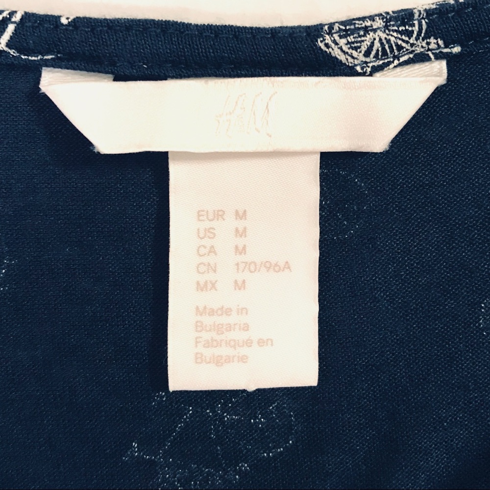 H&M Vintage Bicycle Long Sleeve Top • Medium NWOT - Picture 3 of 4